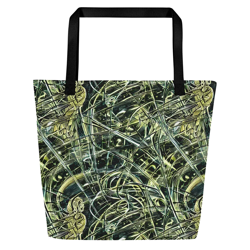 Botanical Machine on Large Tote Bag W/ Pocket — Front