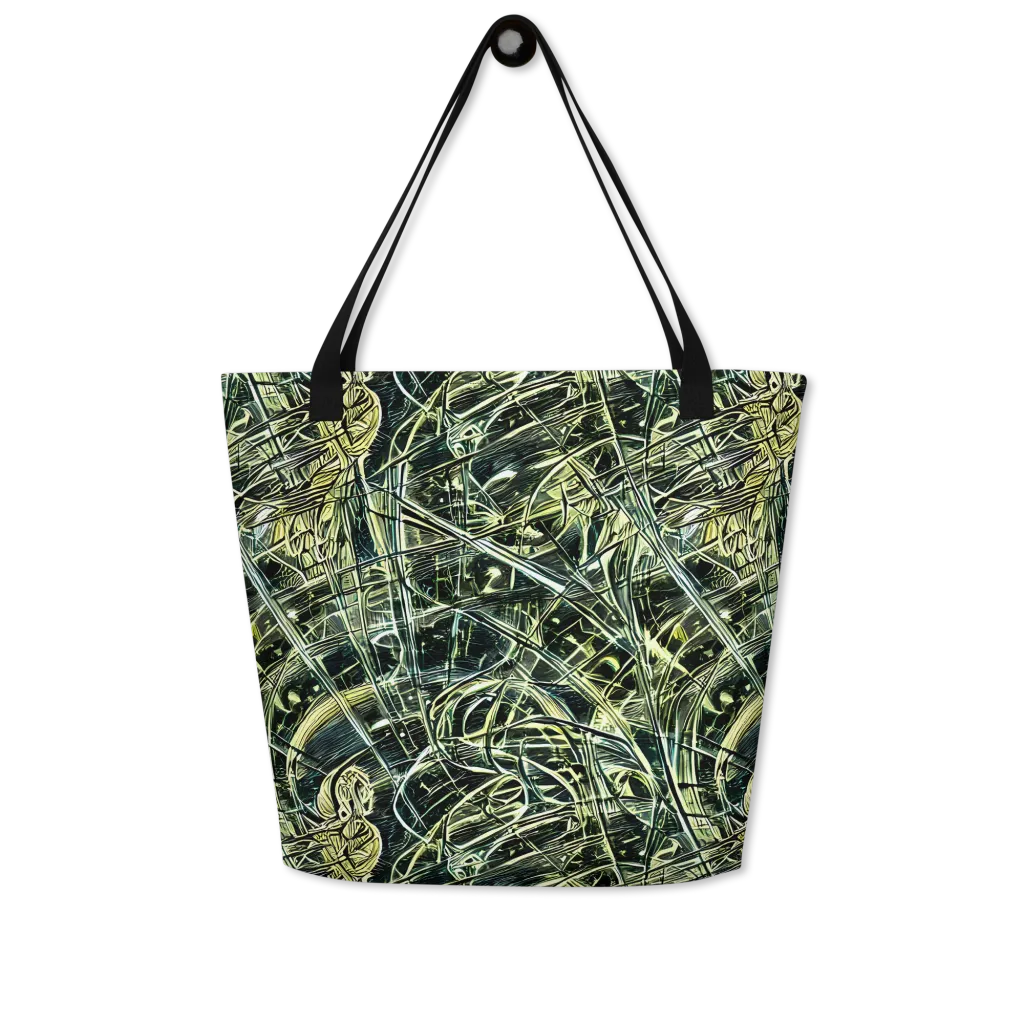 Botanical Machine on Large Tote Bag W/ Pocket — Front