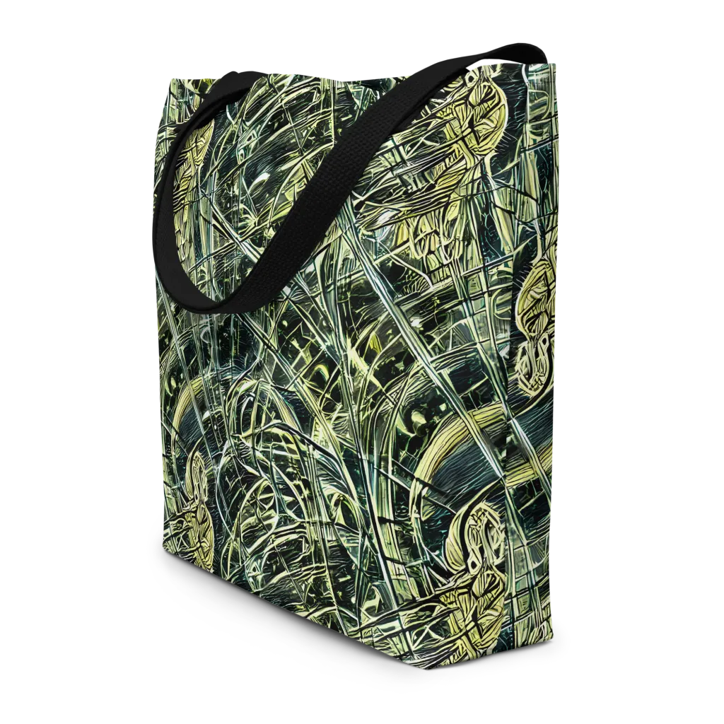 Botanical Machine on Large Tote Bag W/ Pocket — Front