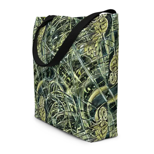 Botanical Machine on a Large Tote Bag W/ Pocket