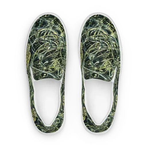Botanical Machine on a Women's Slip-On Canvas Shoes