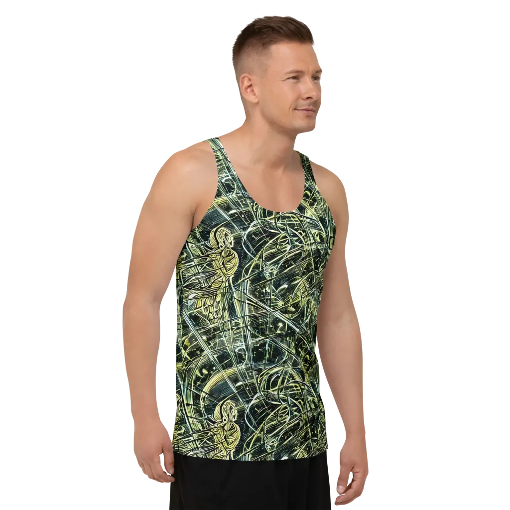 Botanical Machine on Men's Tank Top — Right Front