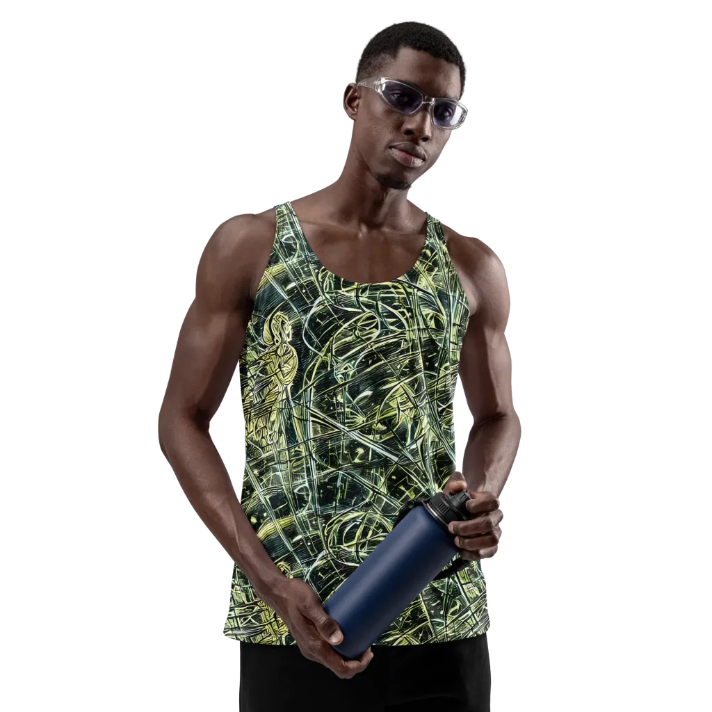 Botanical Machine on Men's Tank Top — Front