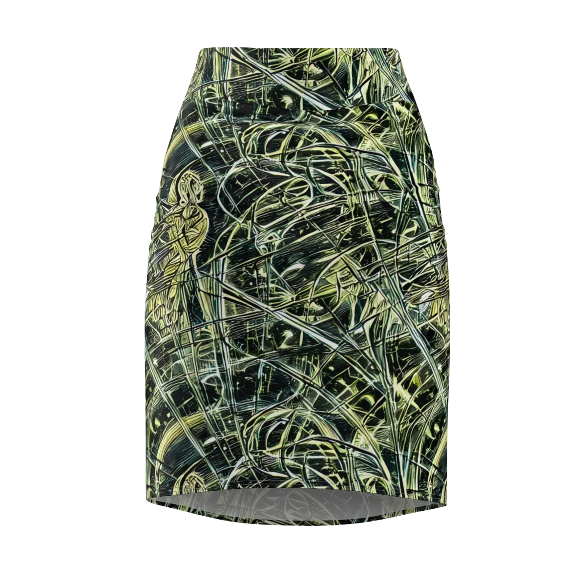 Botanical Machine on Pencil Skirt — Front