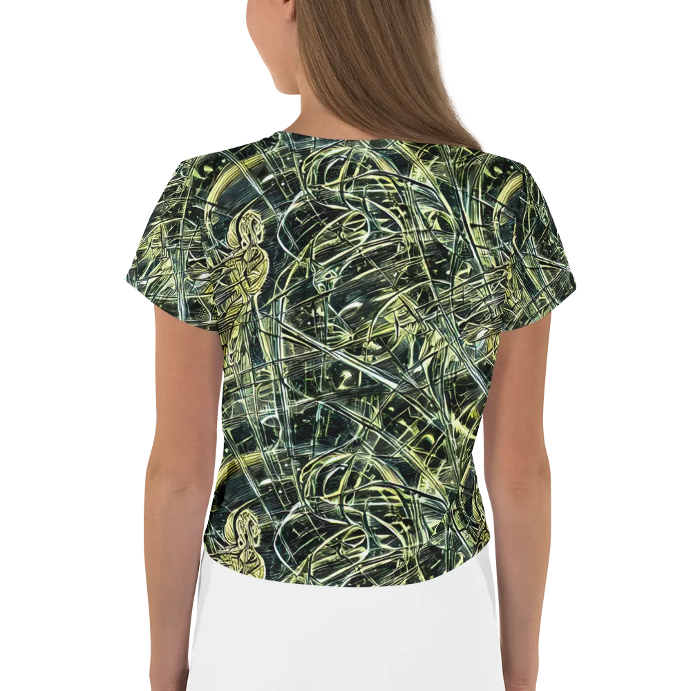 Botanical Machine on Crop Tee — Back