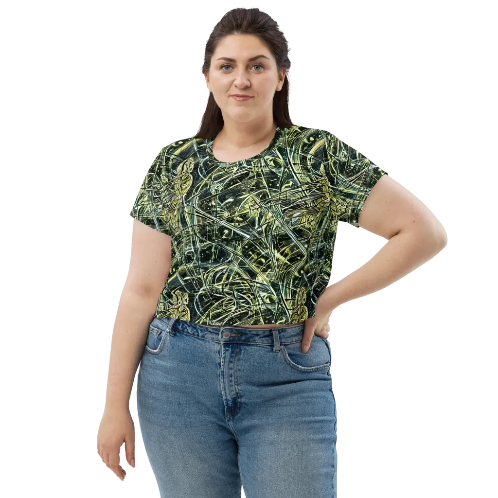 Botanical Machine on Crop Tee — Front