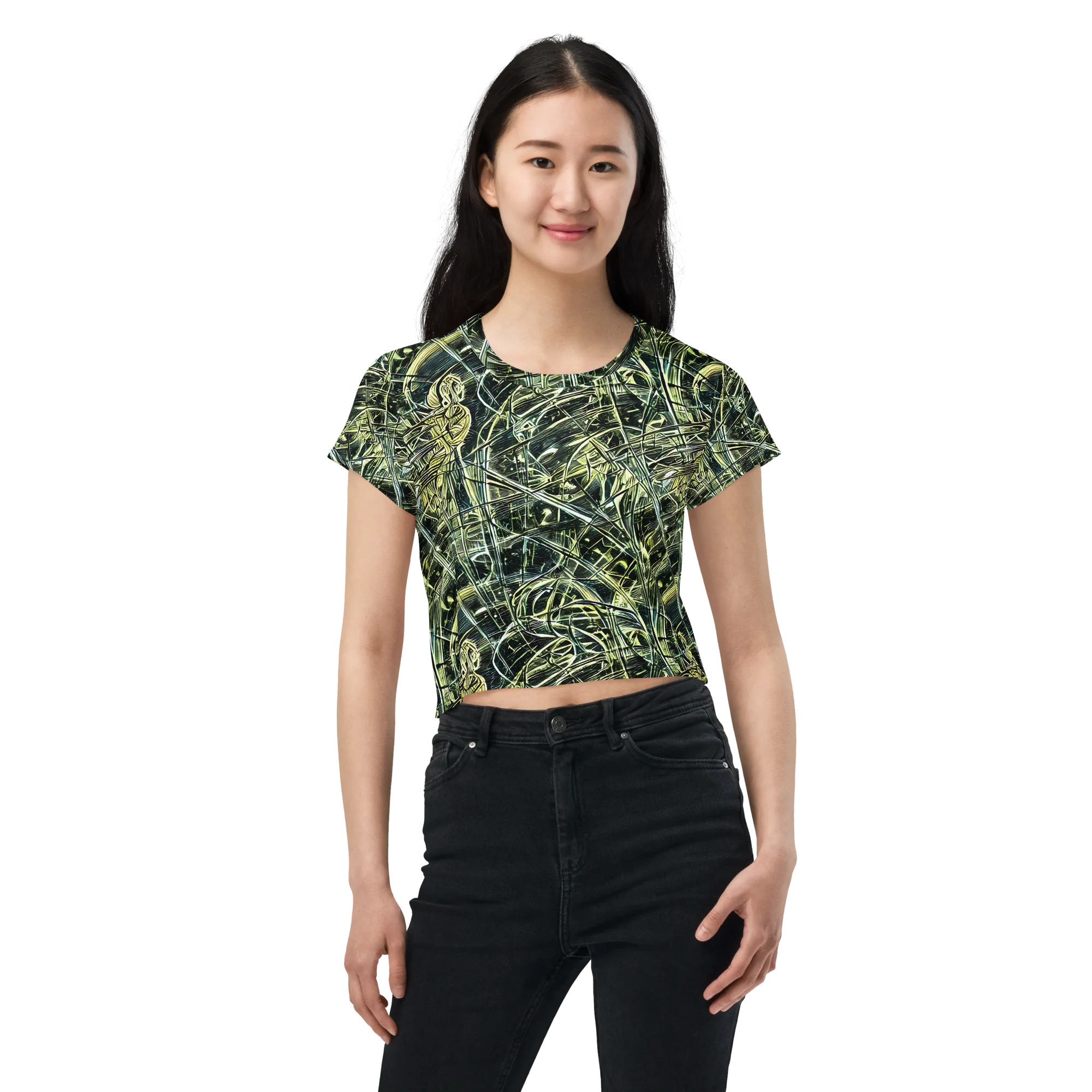 Botanical Machine on Crop Tee — Front