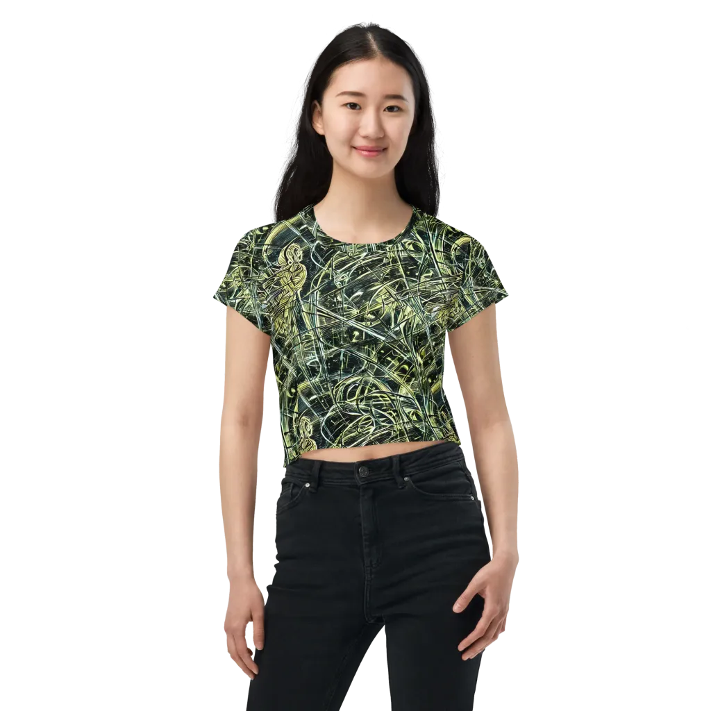 Botanical Machine on Crop Tee — Front
