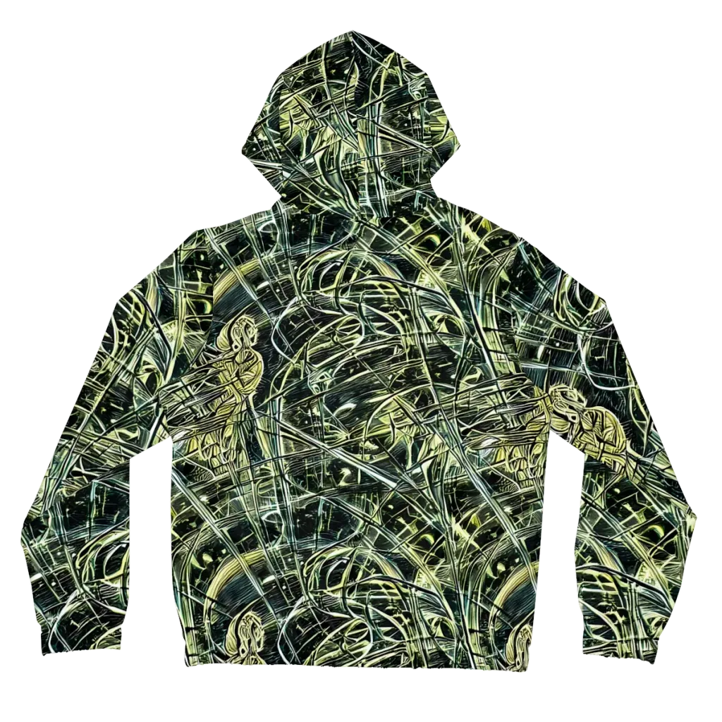 Botanical Machine on Women's Full-Zip Hoodie — Back