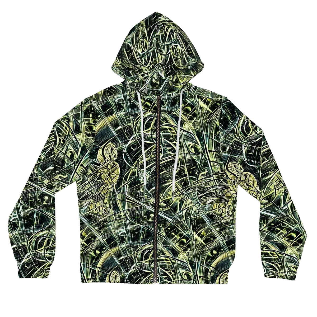 Botanical Machine on Women's Full-Zip Hoodie — Front