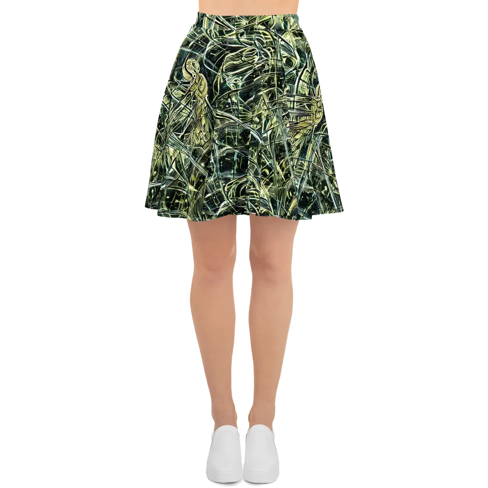 Botanical Machine on Skater Skirt — Front
