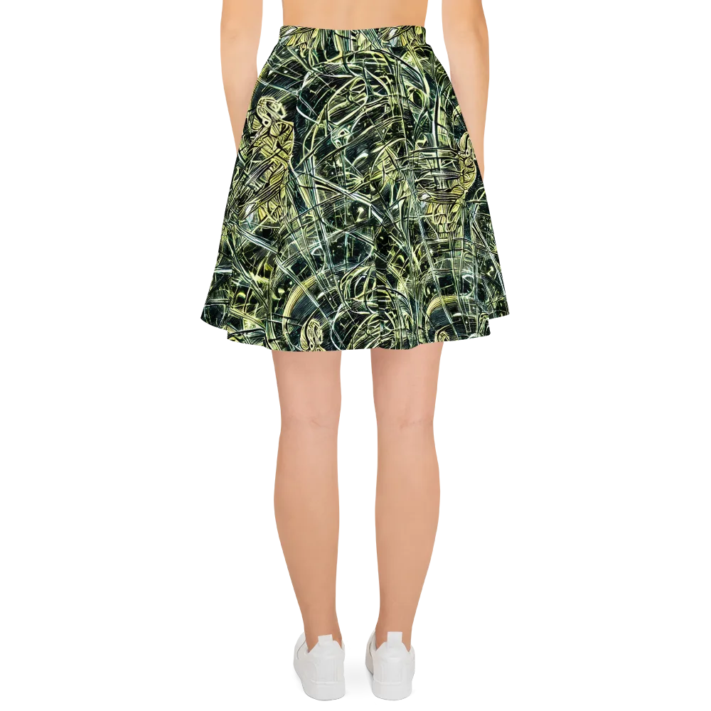 Botanical Machine on Skater Skirt — Back