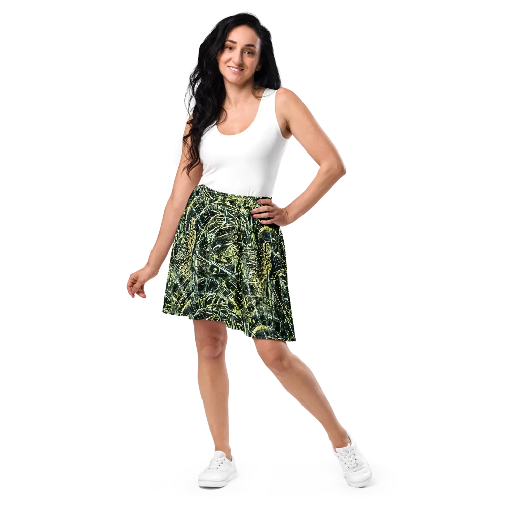 Botanical Machine on Skater Skirt — Front