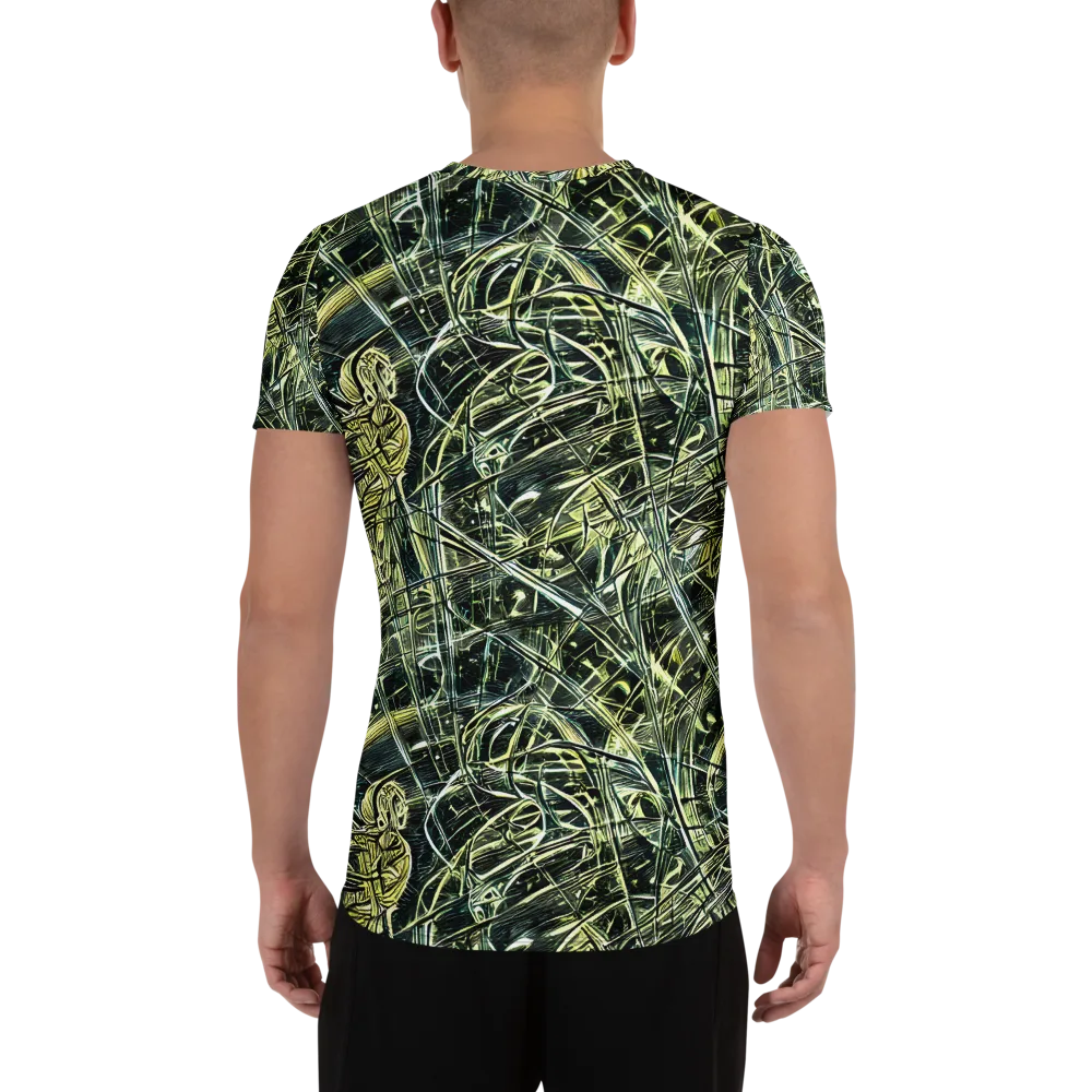 Botanical Machine on Men's Athletic T-Shirt — Back