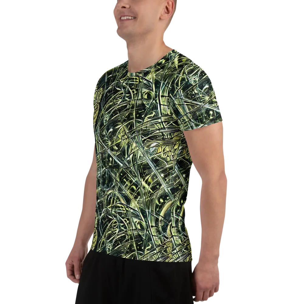 Botanical Machine on Men's Athletic T-Shirt — Left