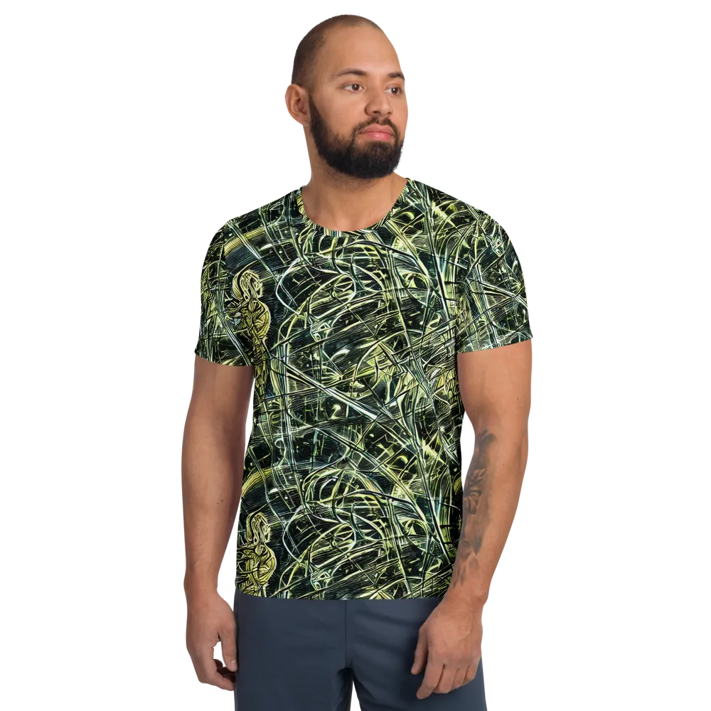 Botanical Machine on Men's Athletic T-Shirt — Front
