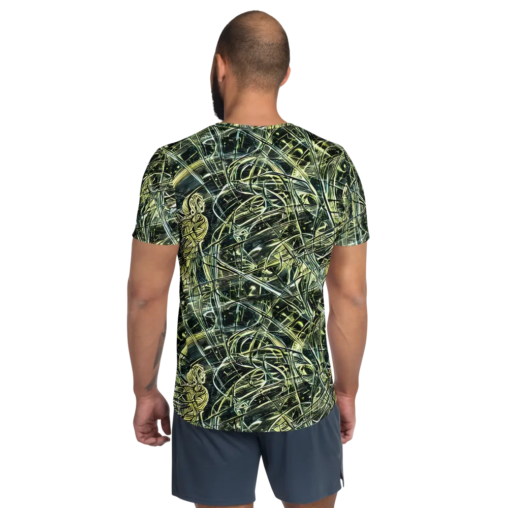 Botanical Machine on Men's Athletic T-Shirt — Back