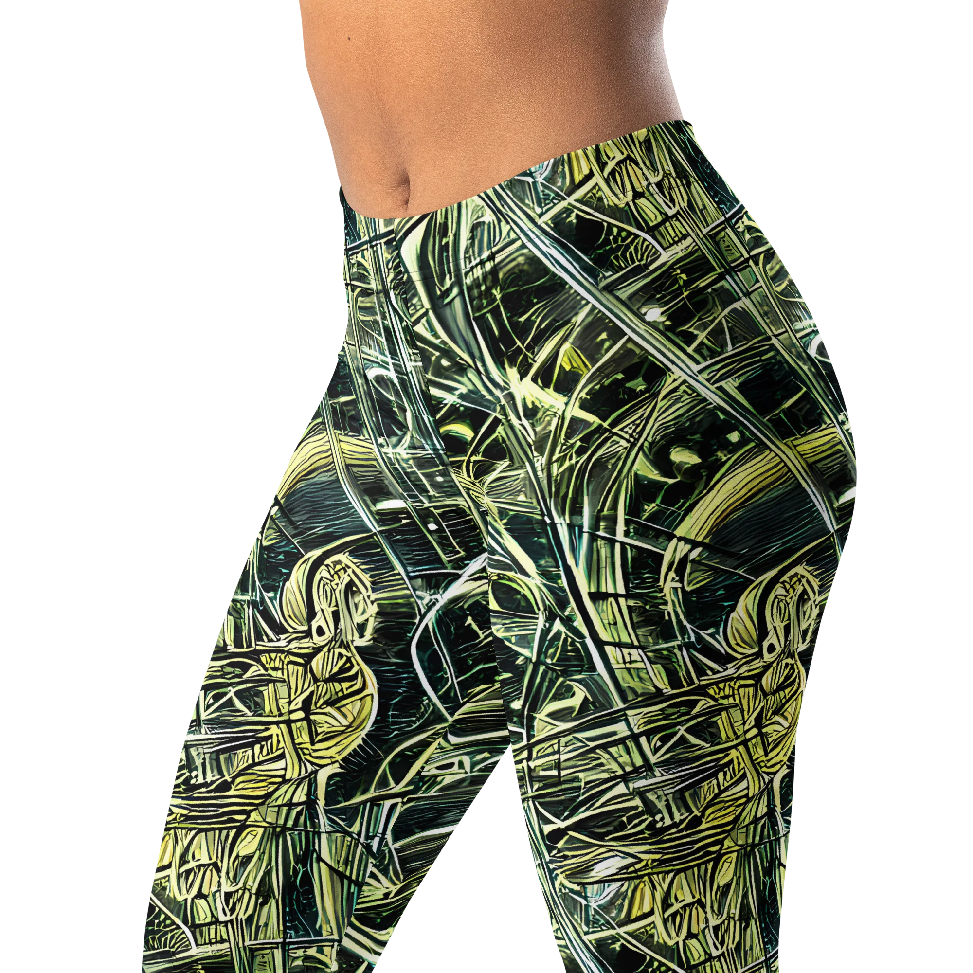 Botanical Machine on Leggings — Left Front