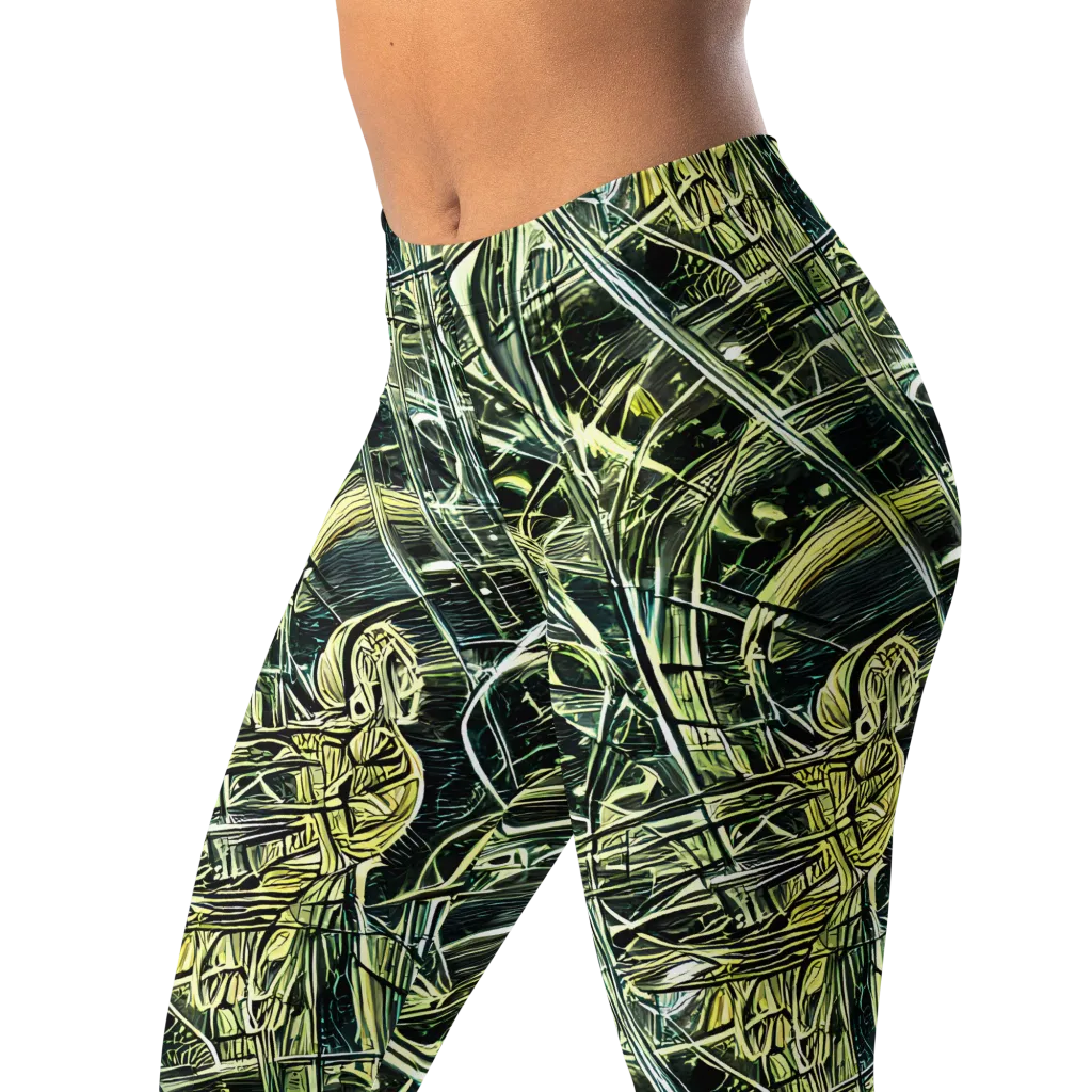Botanical Machine on Leggings — Left Front