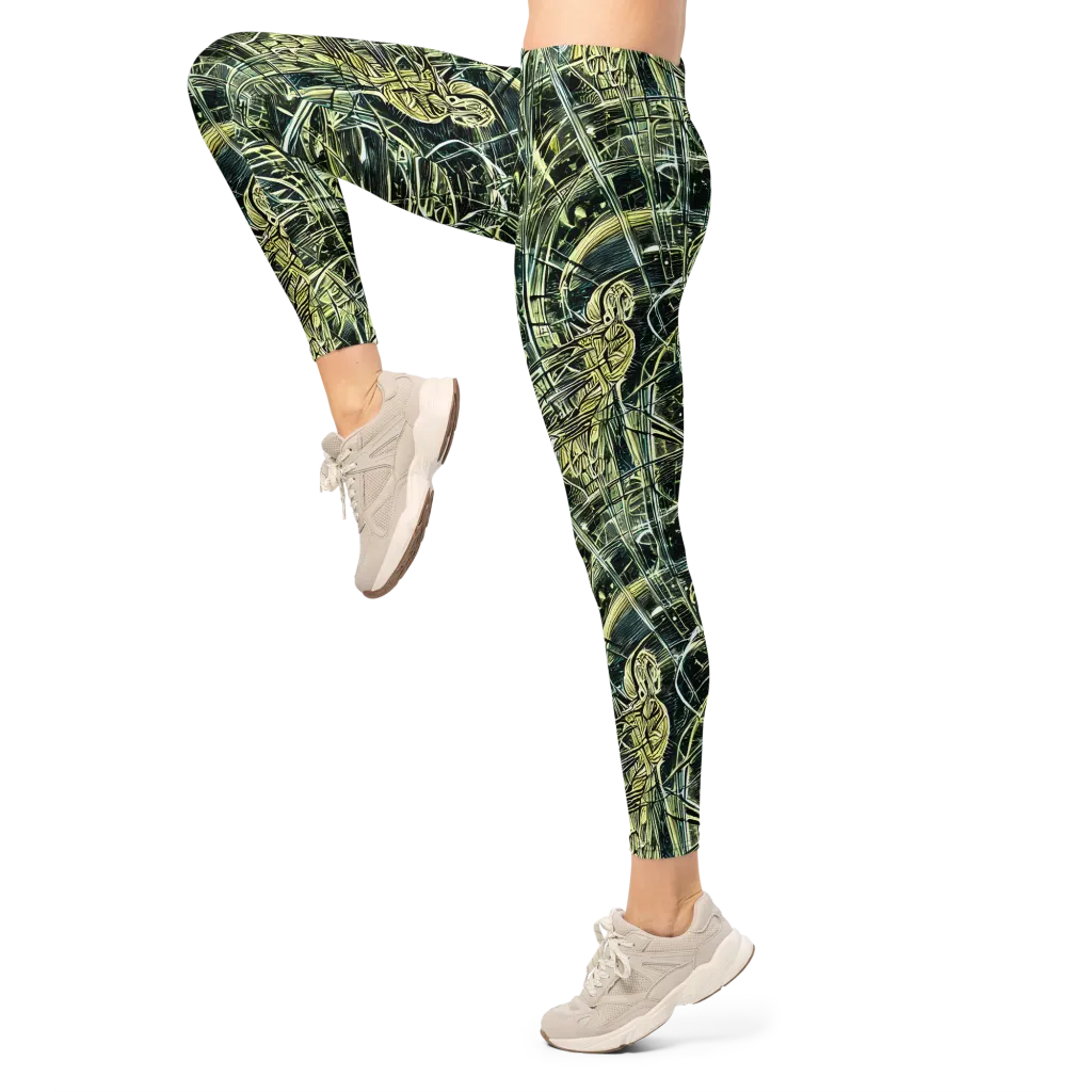 Botanical Machine on Leggings — Left