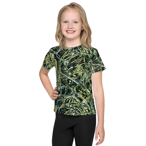 Botanical Machine on a Kids Crew Neck T-Shirt