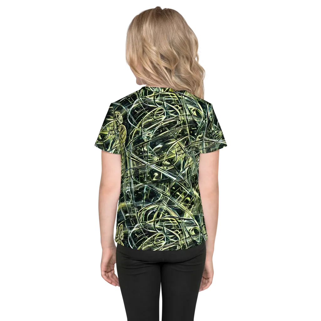 Botanical Machine on Kids Crew Neck T-Shirt — Back