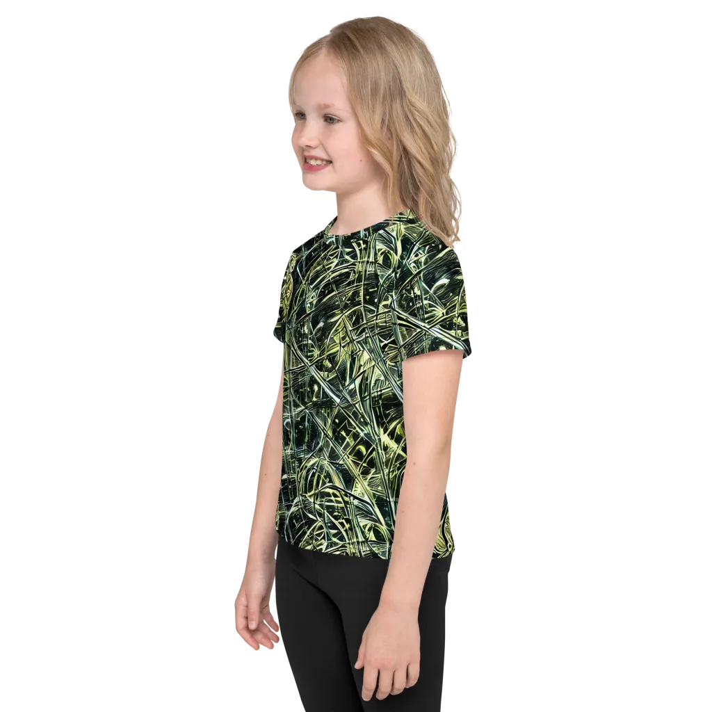 Botanical Machine on Kids Crew Neck T-Shirt — Left
