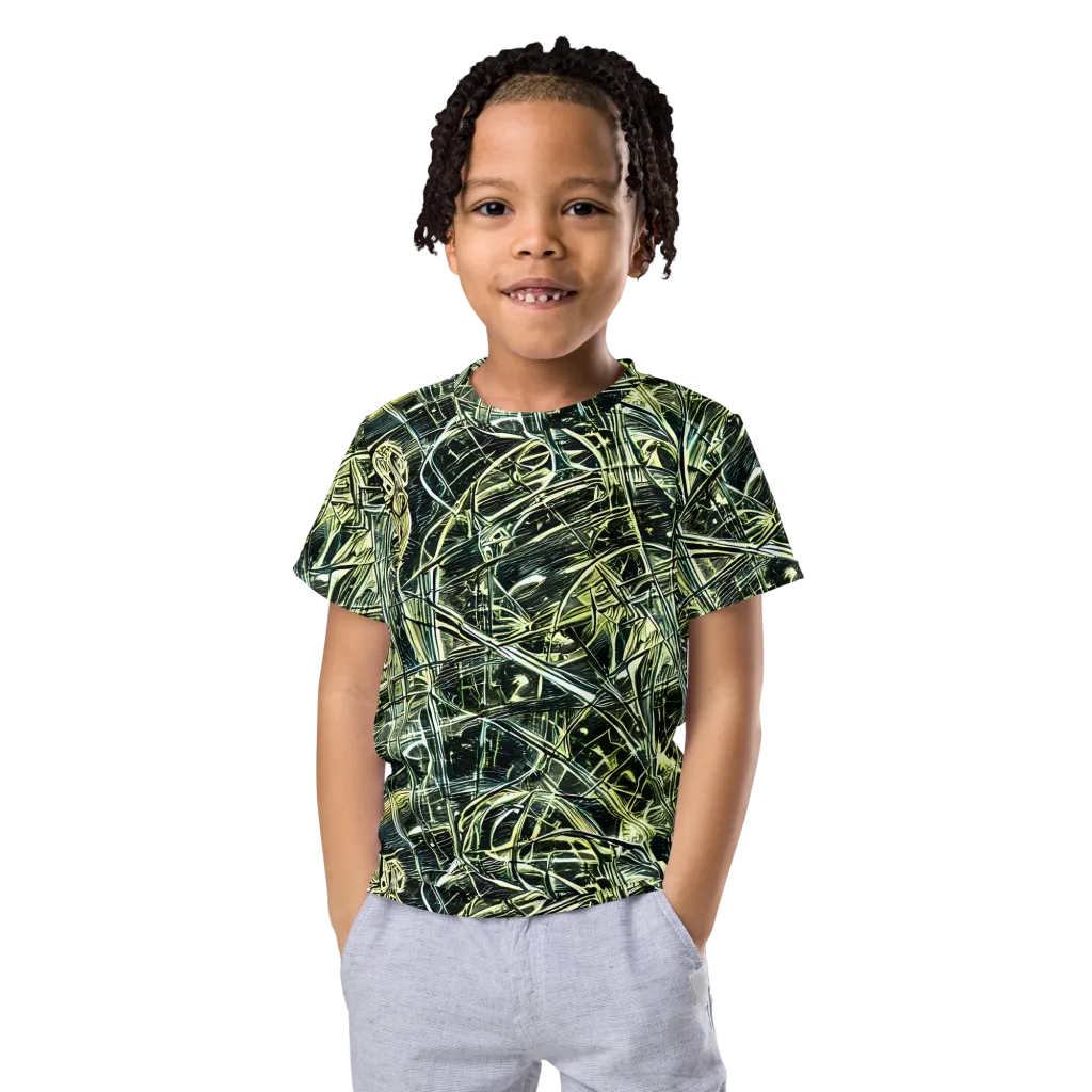 Botanical Machine on Kids Crew Neck T-Shirt — Front