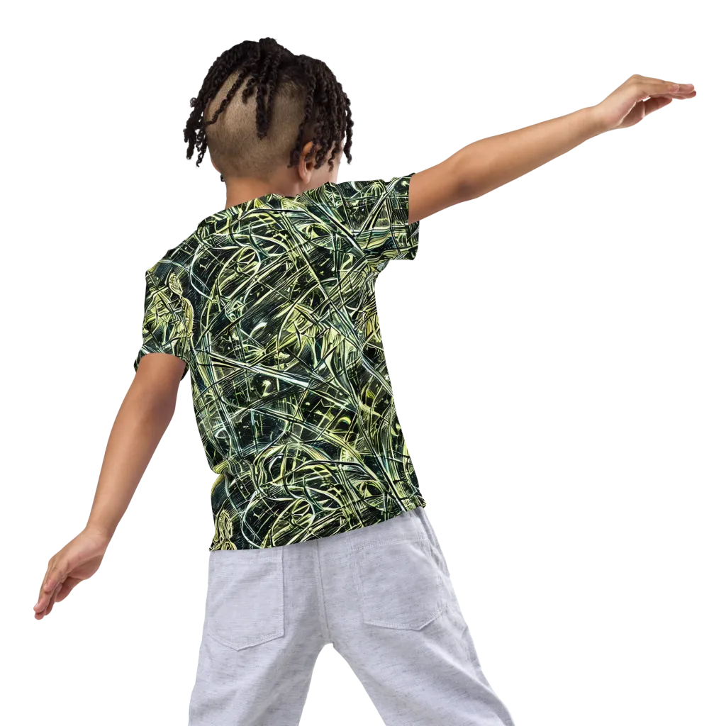 Botanical Machine on Kids Crew Neck T-Shirt — Back