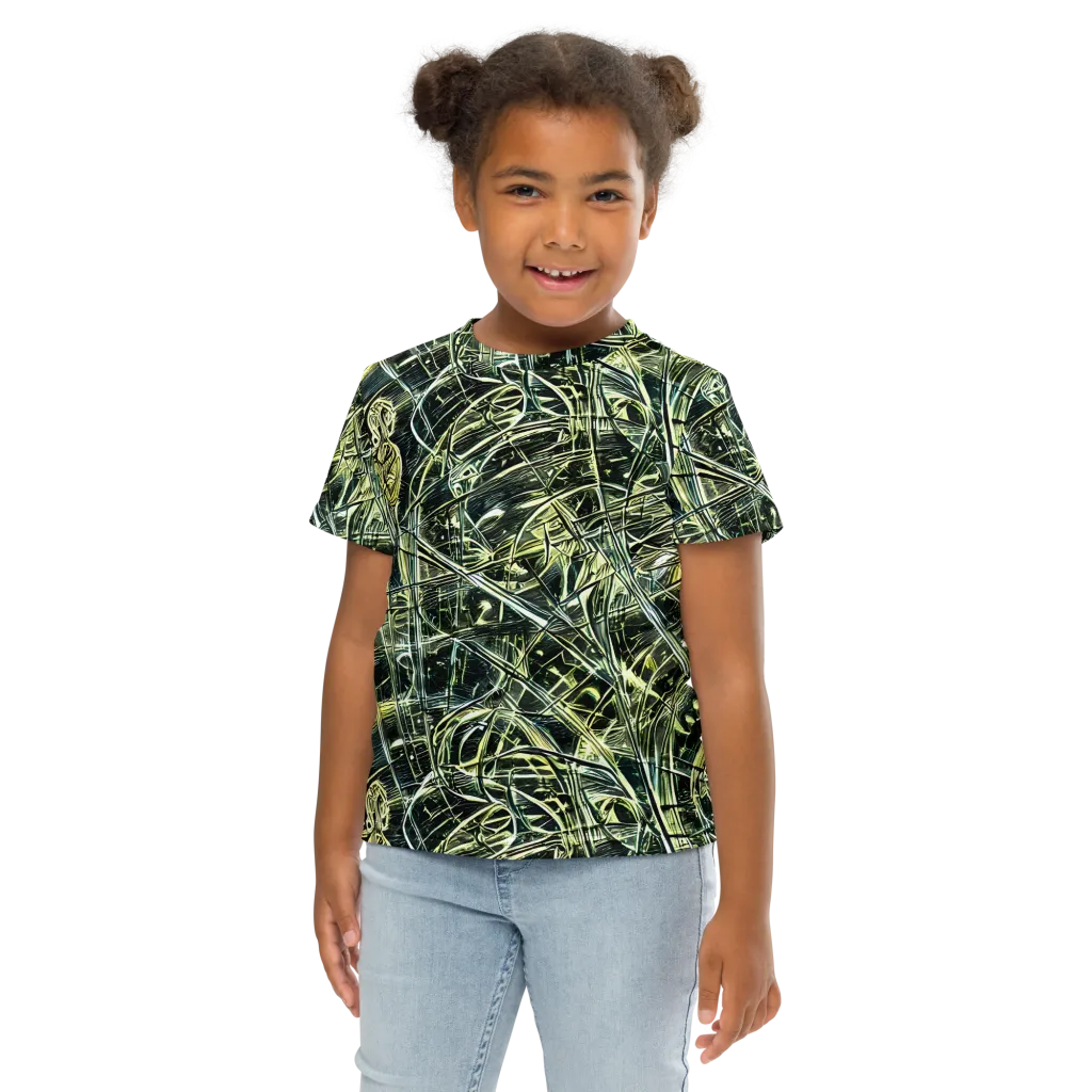 Botanical Machine on Kids Crew Neck T-Shirt — Front