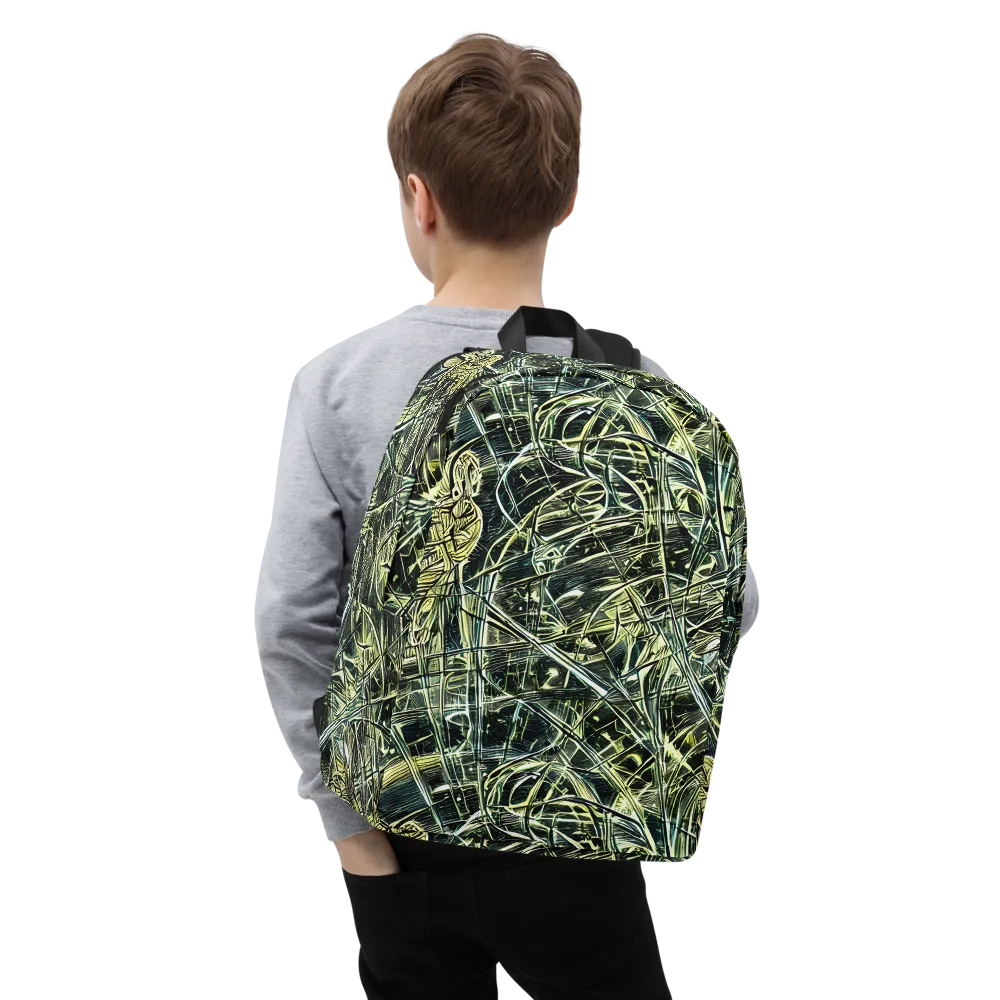 Botanical Machine on Minimalist Backpack — Zoomed-in