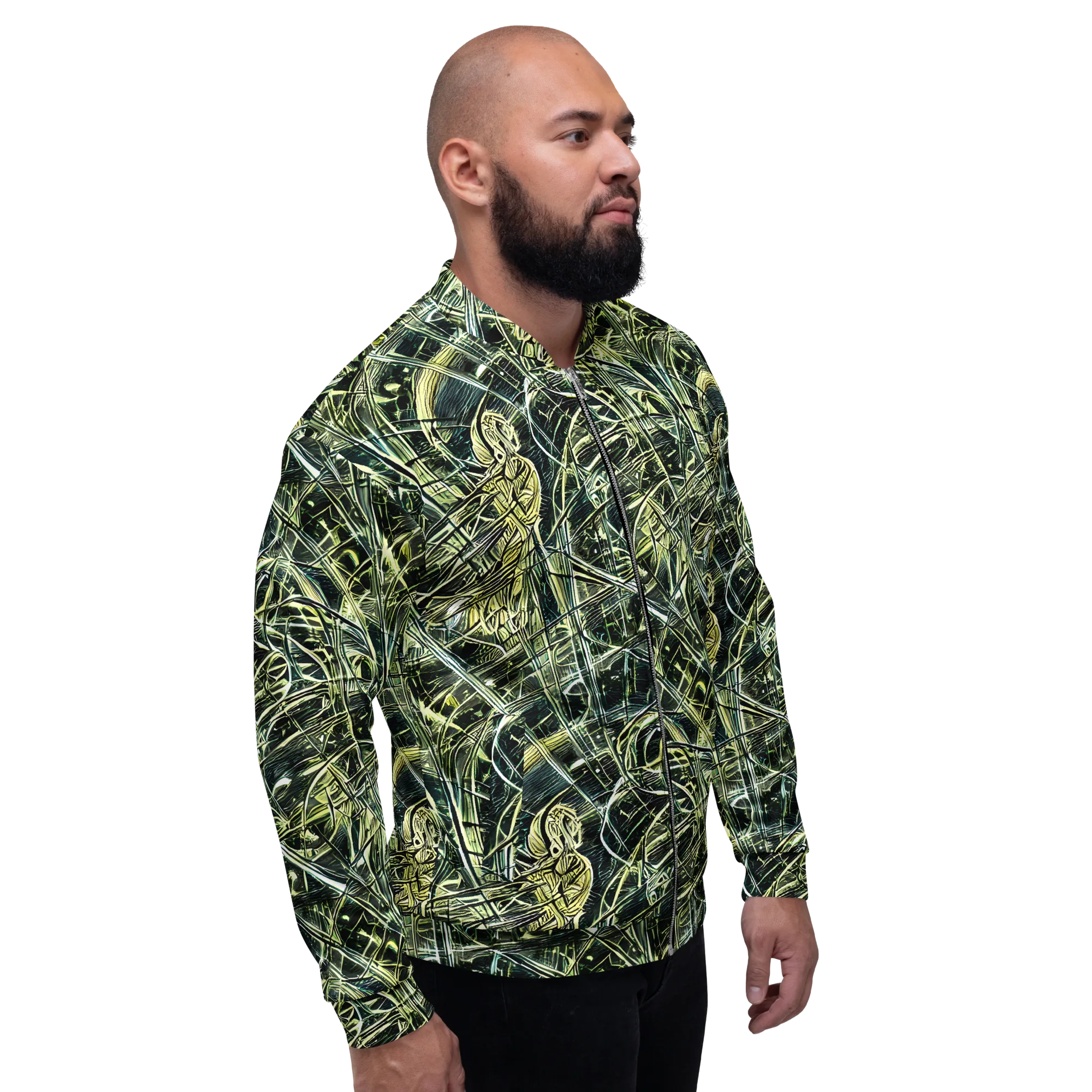 Botanical Machine on Bomber Jacket — Right