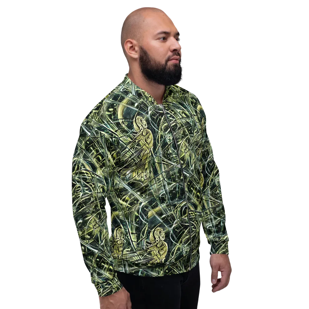 Botanical Machine on Bomber Jacket — Right