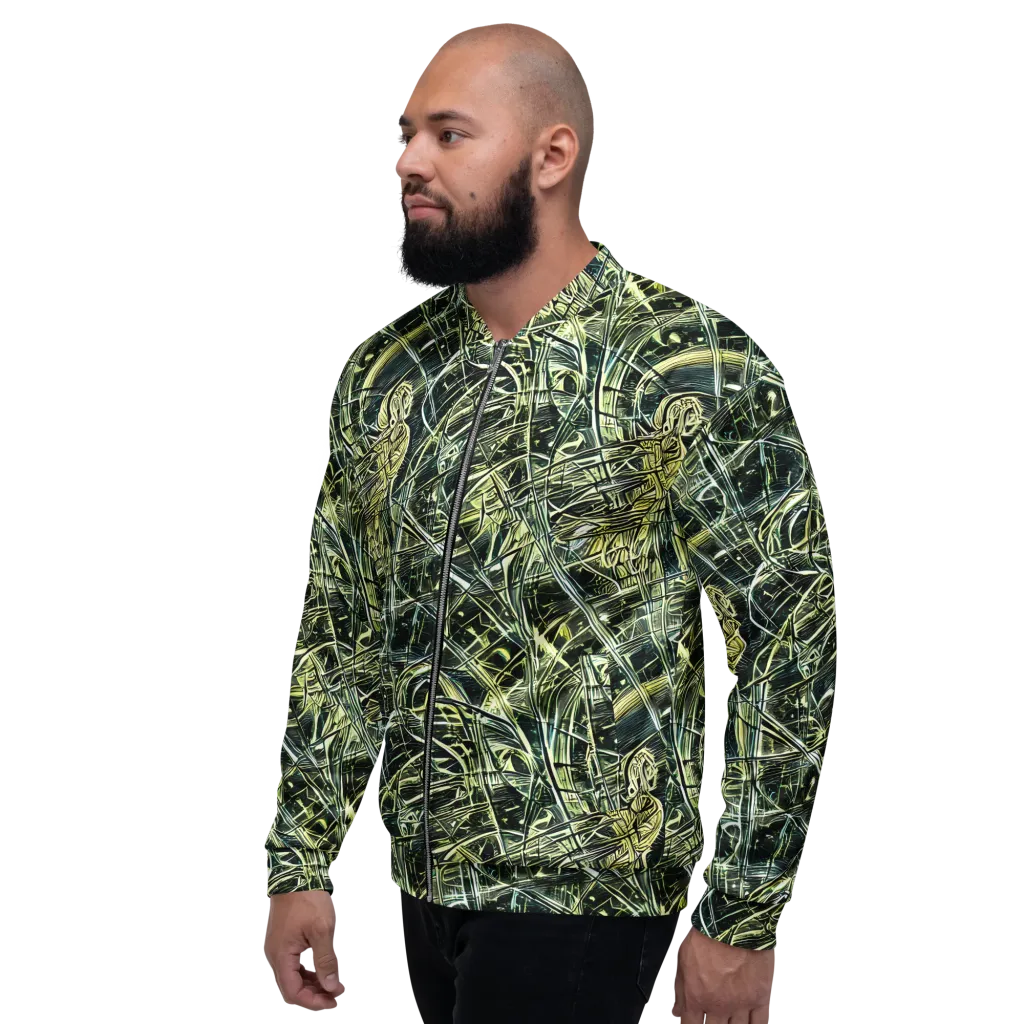 Botanical Machine on Bomber Jacket — Left