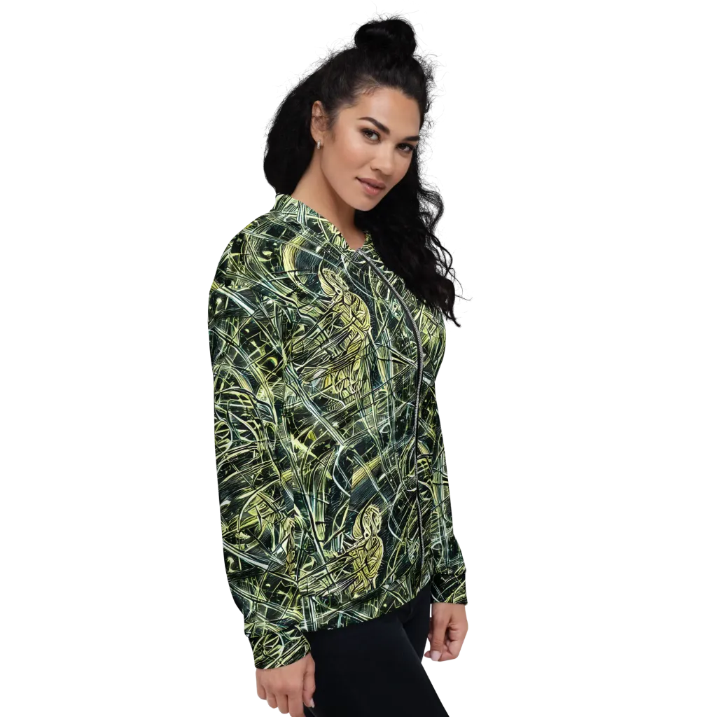 Botanical Machine on Bomber Jacket — Right