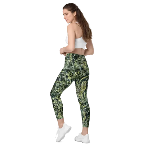 Botanical Machine on a Leggings with Pockets