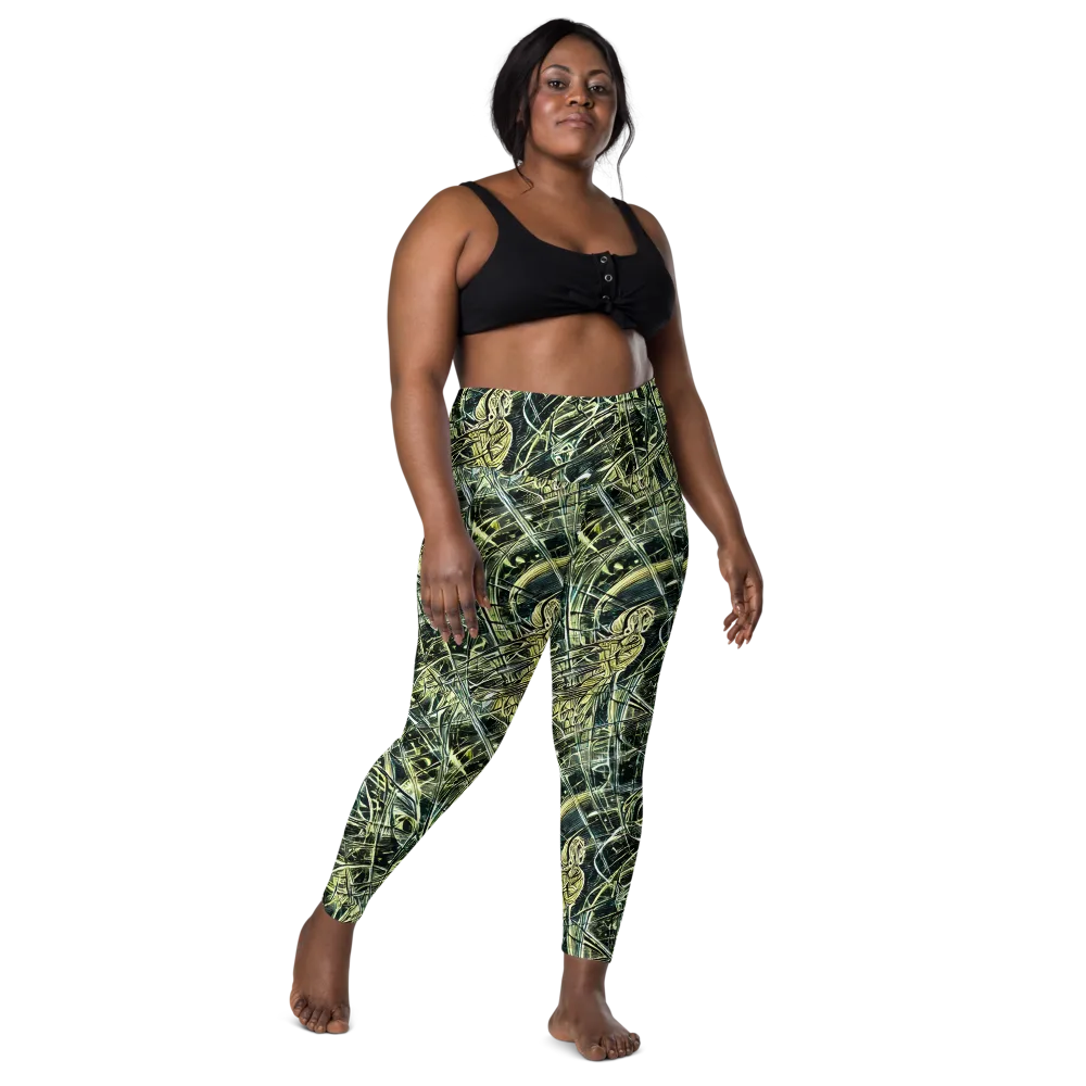 Botanical Machine on Leggings with Pockets — Front