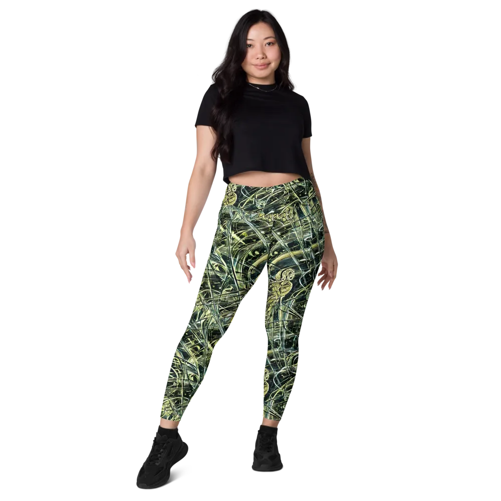 Botanical Machine on Leggings with Pockets — Front