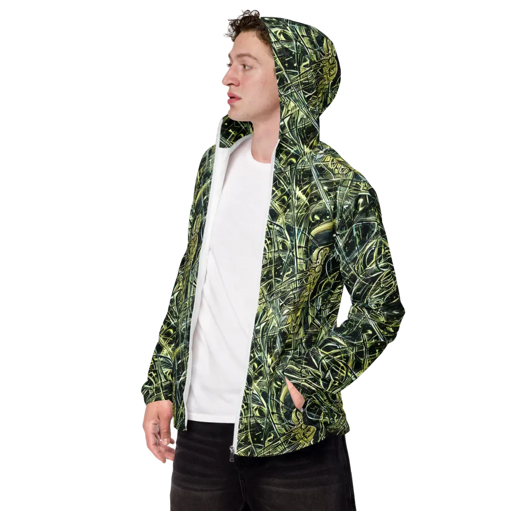 Botanical Machine on Men's Windbreaker — Left Front