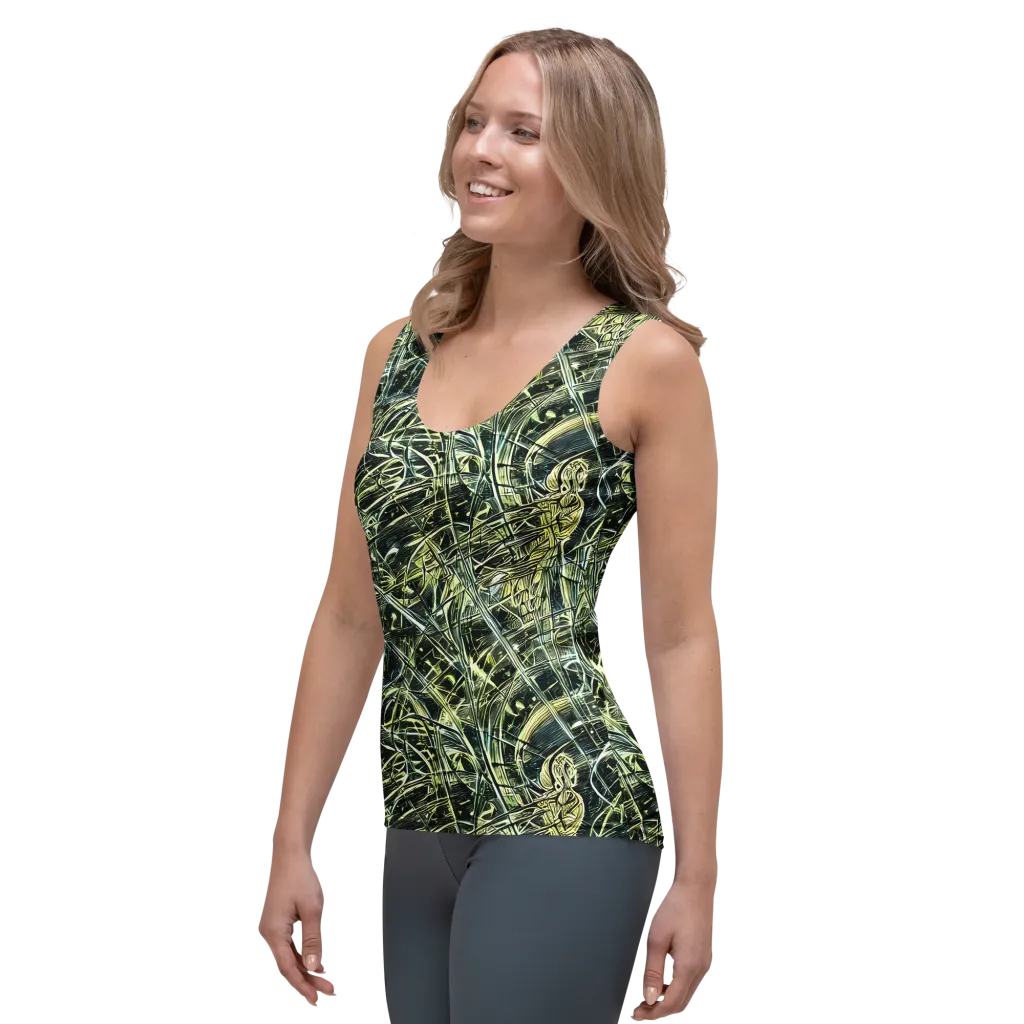 Botanical Machine on Women's Tank Top — Left Front