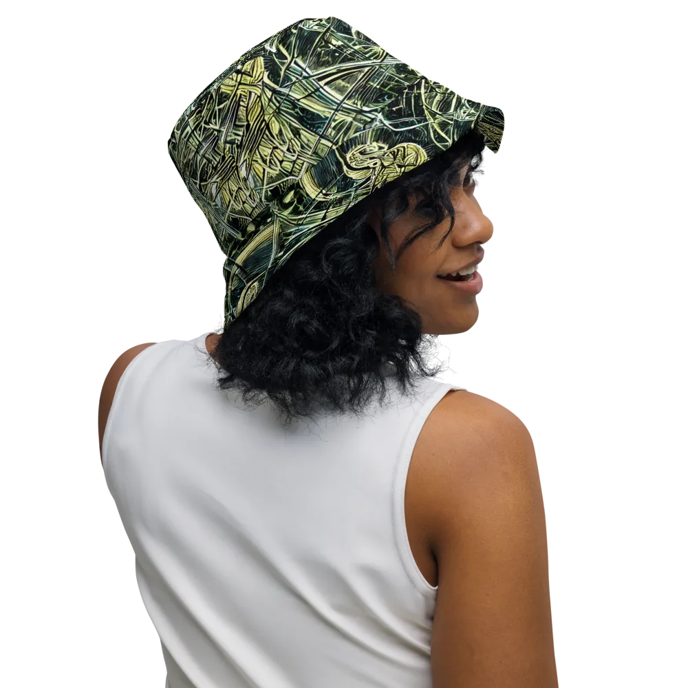 Botanical Machine on Reversible Bucket Hat — Right Outside