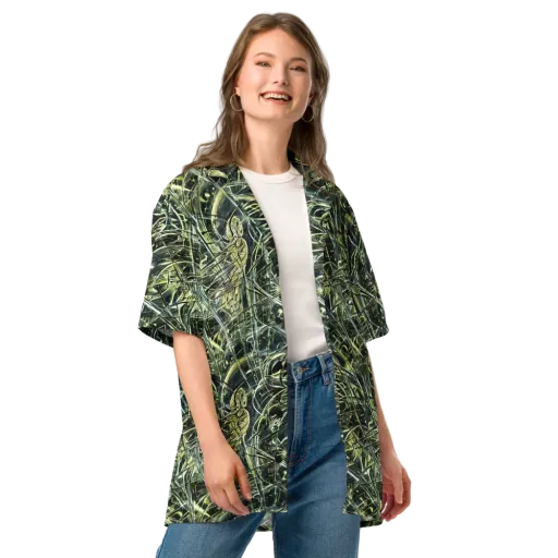 Botanical Machine on a Button Shirt