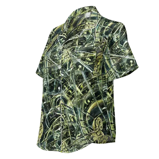 Botanical Machine on a Women's Short Sleeve Pajama Top