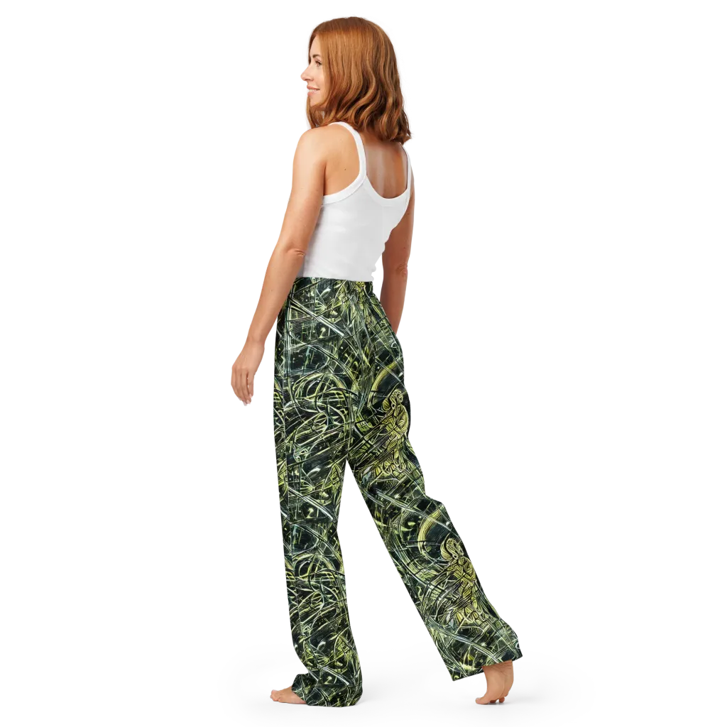 Botanical Machine on Women's Pajama Pants — Back