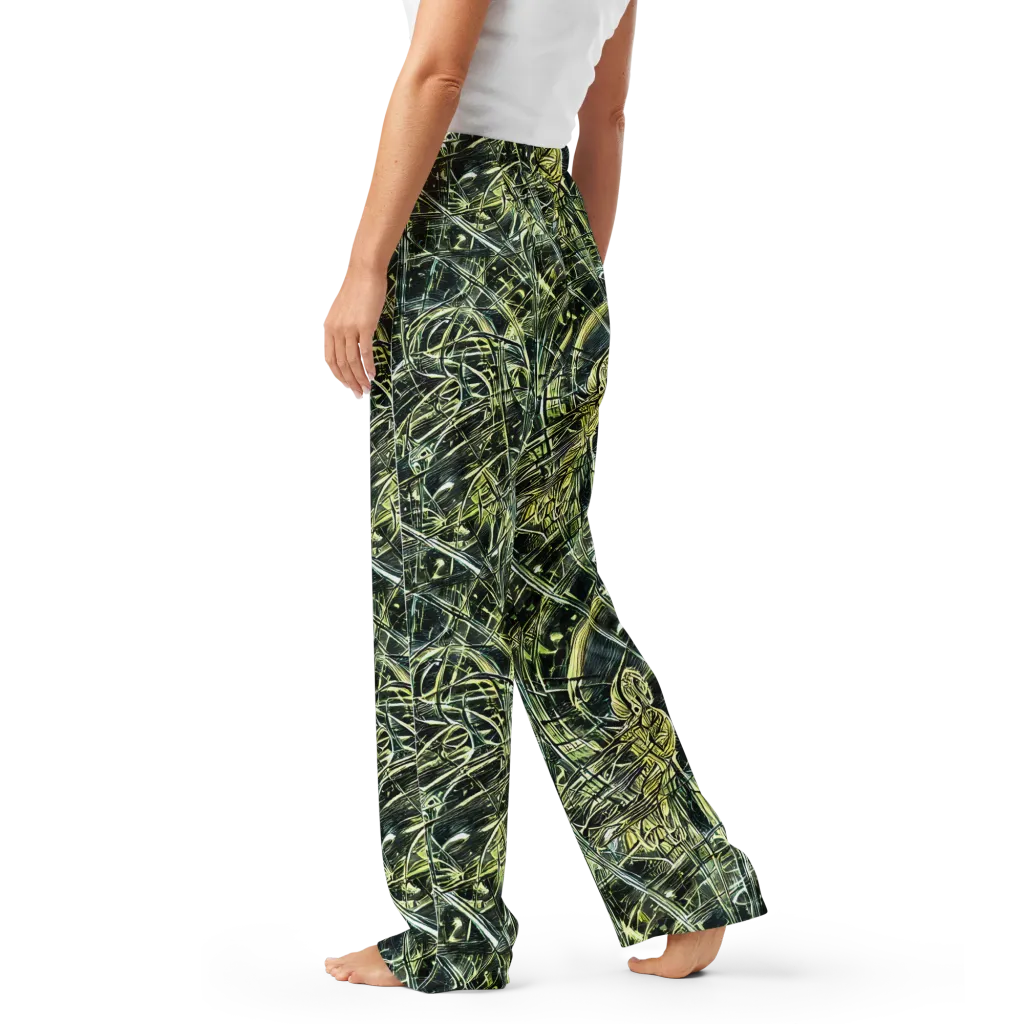 Botanical Machine on Women's Pajama Pants — Left