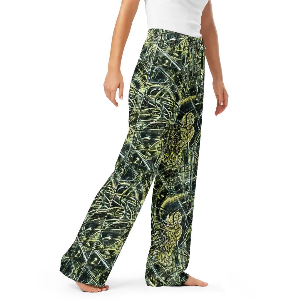 Botanical Machine on Women's Pajama Pants — Right Front