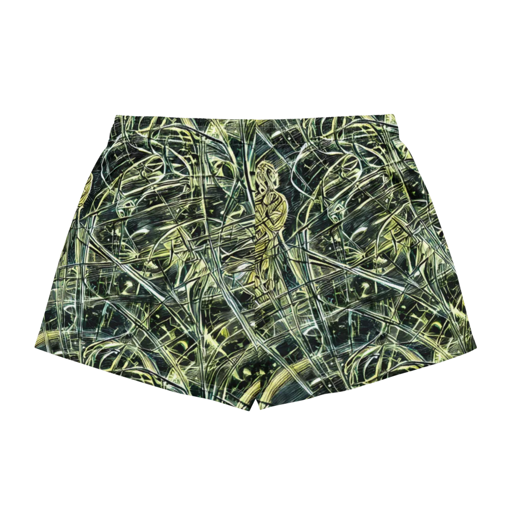 Botanical Machine on Women's Pajama Shorts — Back