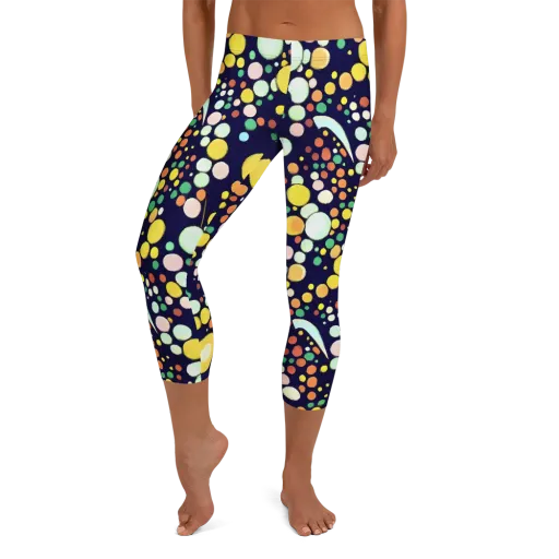 Cosmic Bubble Pop on a Capri Leggings
