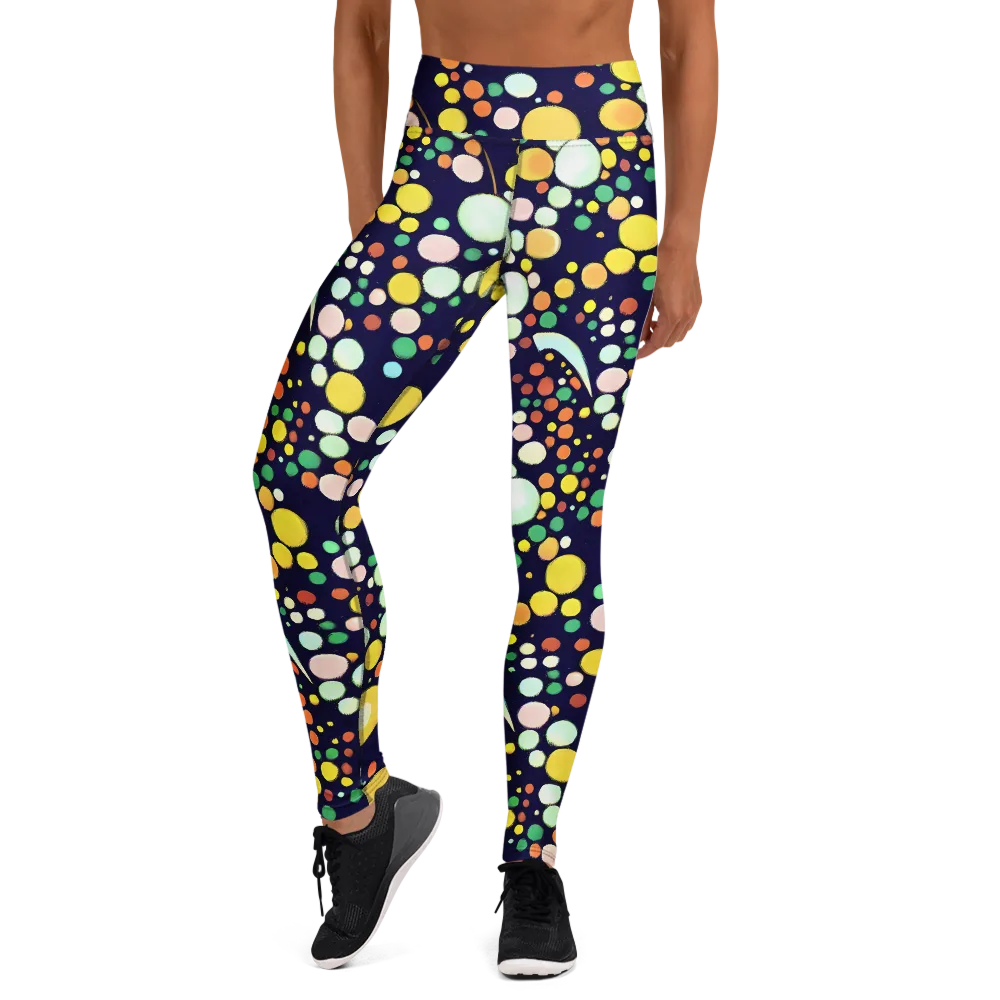 Cosmic Bubble Pop on Yoga Leggings — Front
