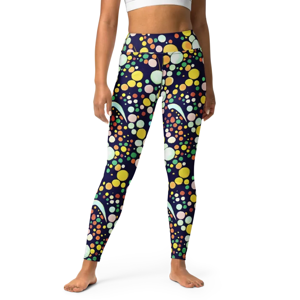 Cosmic Bubble Pop on Yoga Leggings — Front
